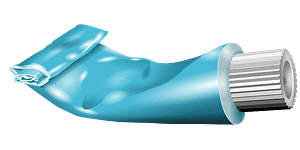 blue toothpaste graphic