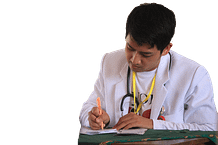 doctor writing